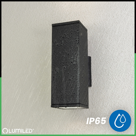 Vonkajšie záhradné nástenné svietidlo GU10 LED IP65 AKANTE LUMILED