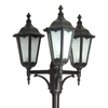 Záhradná lampa Vonkajšia tyčová lampa E27 Retro Classic OGMWN 3 195-295cm čierna Su-Ma