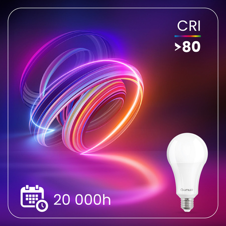 Sada 6x LED žiarovka E27 A70 18W = 150W 2421lm 6500K Cold 260° LUMILED