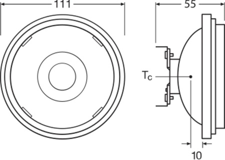 LED žiarovka G53 reflektor AR111 11,7W = 75W 800lm 2700K teplá biela 40° CRI97 12V Stmievateľná Ledvance
