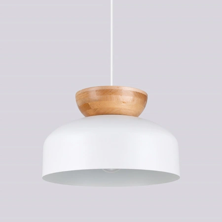 Stropné závesné svietidlo E27 okrúhle prírodné drevo škandinávsky Marion Sollux