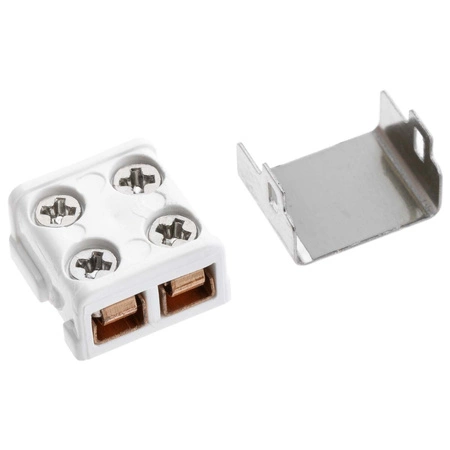 Rovná kovová svorkovnica pre 2PIN káble