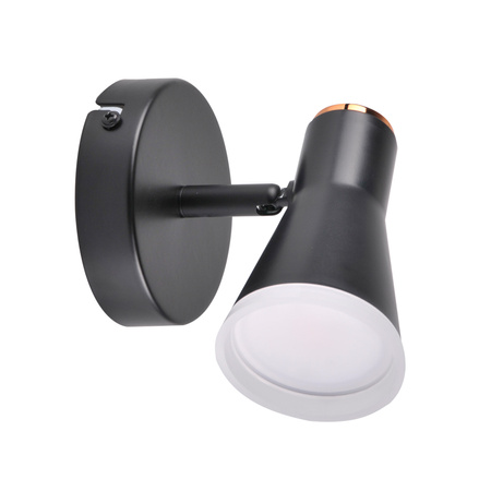 Nástenné svietidlo Moving 4,2W 425lm 3000K, teplá biela 120° Black BERG Sanico Goldlux