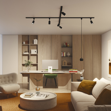 Krížový konektor typu X pre jednofázové prípojnice LED osvetlenia čierny EasyLink Philip