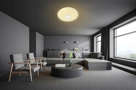 Plafond LED stropné svietidlo na povrchovú montáž 5W 5400lm 3000-6500K CCT RGB 160° stmievateľné Pilot Round White Porto Masterled