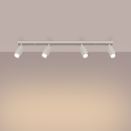 Bodové reflektorové stropné svietidlo Tuba 4x GU10 béžový krúžok Bittersweet Shimmer SL.1498 Sollux