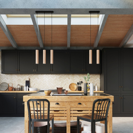 Stropné závesné svietidlo 3x GU10 trubicové hnedé škandinávske Lino Sollux