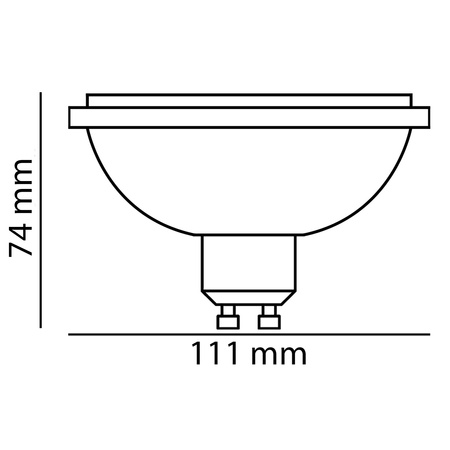 LED žiarovka GU10 reflektor ES111 15W = 100W 1521lm 3000K teplá biela 24° Silver LUMILED