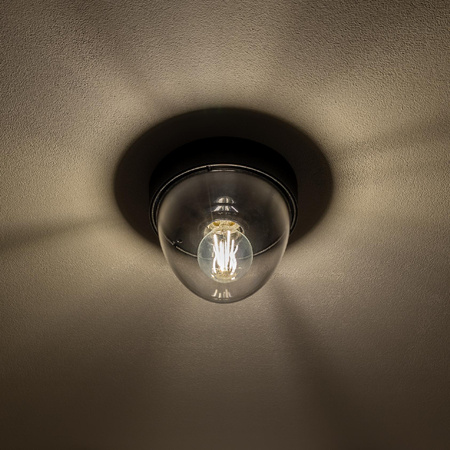 Plafón Oprawa Sufitowa Ogrodowa Lampa Kinkiet E27 Black Vodotesný IP44 NOOK 7978 Nowodvorski