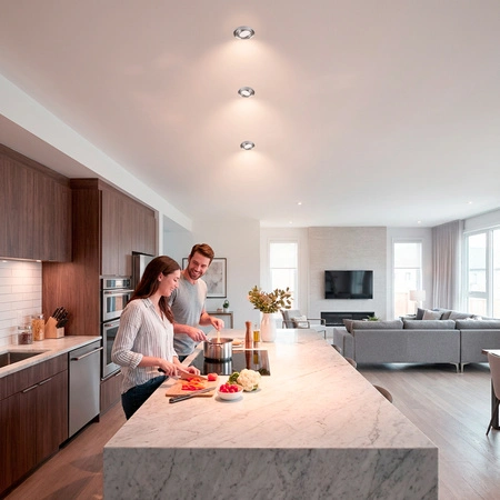 ARIAN LUMILED Halogénové zapustené sklenené kruhové stropné svietidlo GU10