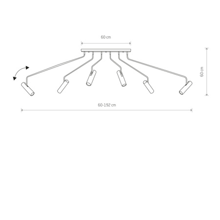 EYE SUPER 6492 Nowodvorski Reflektor s povrchovou montážou 6x GU10 biely Moderné EYE SUPER 6492