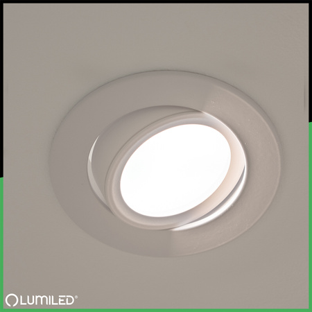 Halogénové stropné svietidlo na zapustenú montáž Kruhové MR16 Pohyblivé Biele TRIAM LUMILED