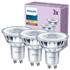 3x LED GU10reflektorom PAR16 3,5W = 35W 255lm 2700K, teplá biela 36° EC Multipack Philips