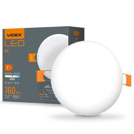 LED panel Zapustené svietidlo na zapustenú montáž 9W 950lm 4000K, neutrálna biela Videx