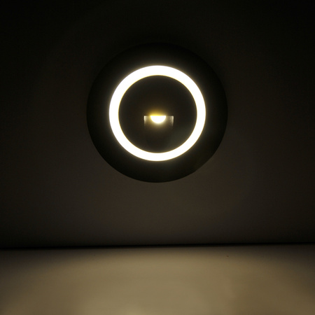 Schodiskové svietidlo 3W 20lm 4000K, neutrálna biela sivá IP44 Q LED Sanico Goldlux