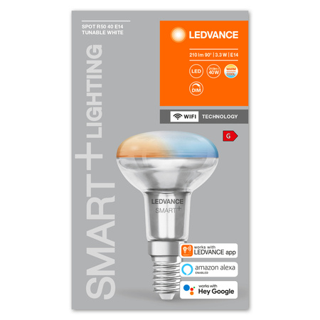 LED žiarovka E14 3,3W = 40W 210lm CCT stmievateľná SMART+ WiFi Ledvance