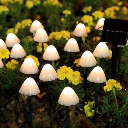 2x LED solárna záhradná lampa Drive Post Outdoor Mushroom IP65 Solárny strom CARI LUMILED