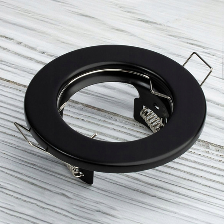 ARDALI Čierny plech MR16 GU10 kruhové svietidlo HALOGEN na zapustenú montáž