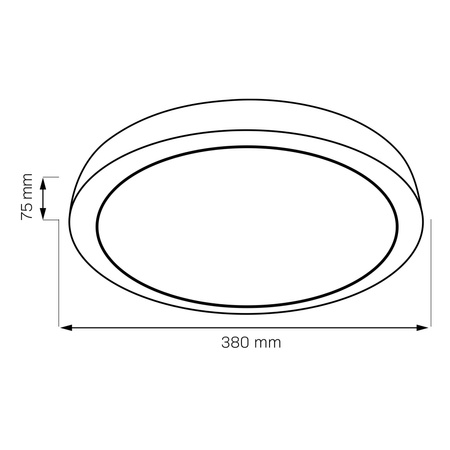 Plafond LED stropné svietidlo 48W 5300lm CCT 120° biela čierna IP44 Pilot stmievateľné Halina Sanico Goldlux