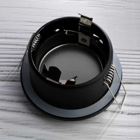 Zapustené halogénové svietidlo Circular Black AQUS + LED žiarovka GU10 1,5 W 3000K teplá biela 120° Lumiled