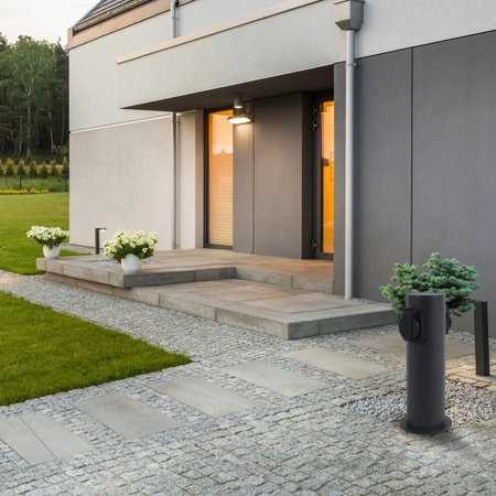 Záhradné svietidlo LED vonkajšie stožiarové stojace čierne IP44 Elektri Sanico Goldlux