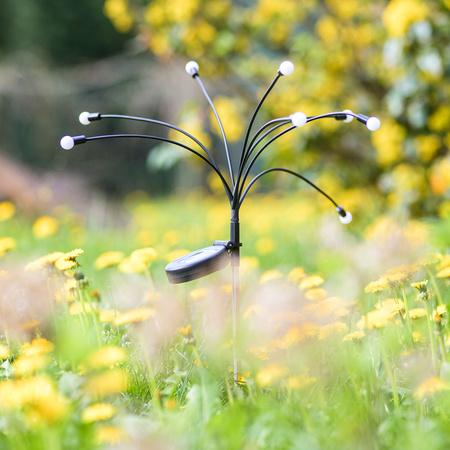 Solárna záhradná lampa LED TULIO poháňaná dekoratívnymi fúkacími guľami RGB LUMILED