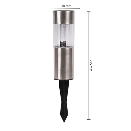 Solárne poháňaný záhradný LED stĺp 1W 5500-6000K studený so súmrakovým senzorom IP44 Black Masterled