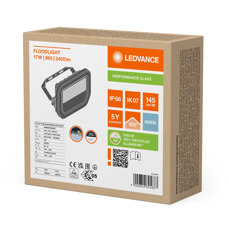 LED reflektor Vonkajšie reflektory 17W 2400lm 6500K IP66 Biele reflektory Ledvance