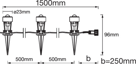 Dekoratívne LED záhradné svetelné body 2.1W 160lm 3000K IP65 Transparentné Endura Ledvance
