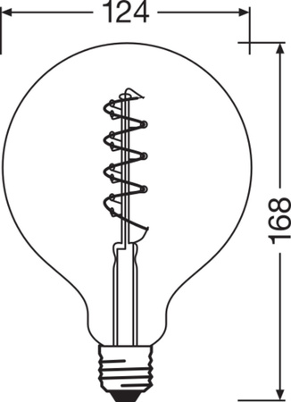 Dekoratívna LED žiarovka G125 Sphere E27 4W = 28W 300lm 2000K teplá biela 300° Dimmable Vintage 1906 Osram