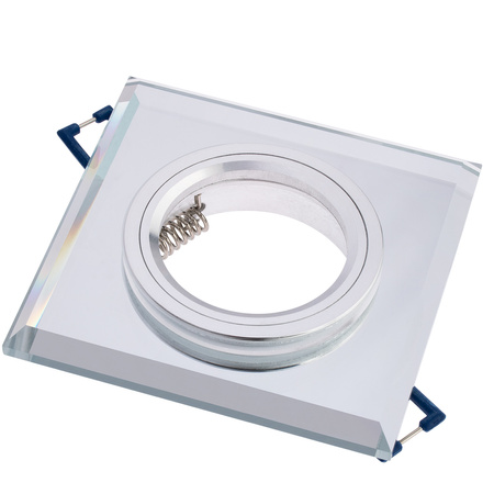 Súprava svietidiel Ariel LUMILED GU10 MR15 Square glass na zapustenú montáž + žiarovka LED GU10 6W 3000K 120°