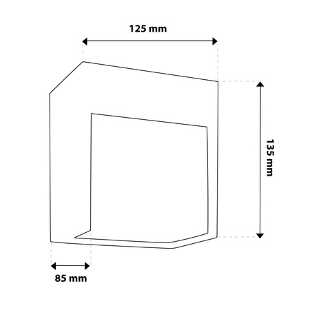 Záhradné nástenné svietidlo LED Vonkajšie nástenné svietidlo PIR IP54 12W 3000K RUBUS LUMILED