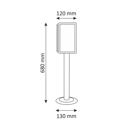 E27 čierna IP44 Malmo Sanico Sanico Goldlux Stojaca stĺpová záhradná lampa