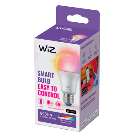 LED žiarovka E27 A60 8,5W = 60W 806lm 2200-6500K RGB + TW Smart SMART WiFi Bluetooth App WiZ