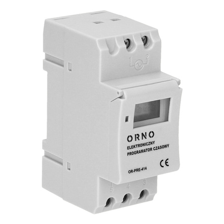 Časovač zapnutia/vypnutia LCD 16 programov 2 moduly DIN ORNO