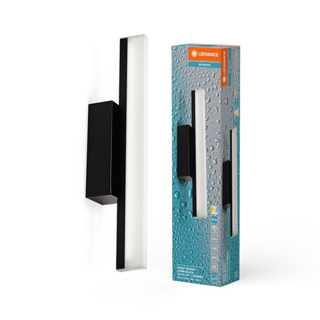 Kúpeľňové svietidlo LED Nástenné svietidlo nad zrkadlo Stmievateľné 6,8W 650lm CCT Čierna IP44 40cm Obris Ledvance