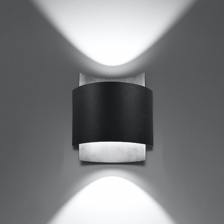 Nástenné svietidlo Nástenné svietidlo G9 Rectangular Black Industrial Impact Sollux