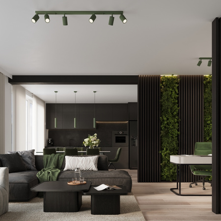 Bodové reflektorové stropné svietidlo Tuba 4x GU10 Olive Carbon Deep Space SL.1622 Sollux