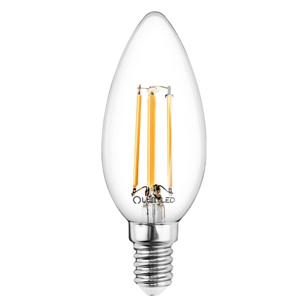 LED žiarovka E14 sviečka B35 4W = 40W 470lm 4000K neutrálna biela 360° FILAMENT LUMILED