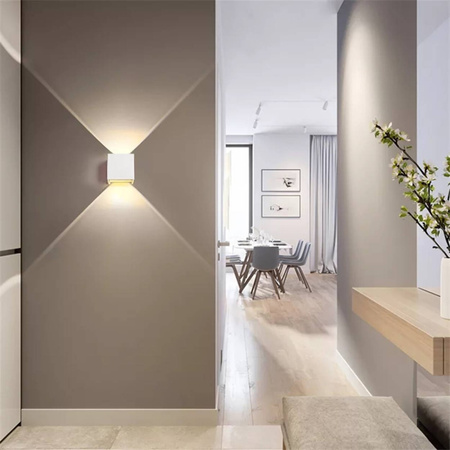 Vonkajšie fasádne svietidlo KINKIET LED 2x 3W 4000K IP54 Leo White