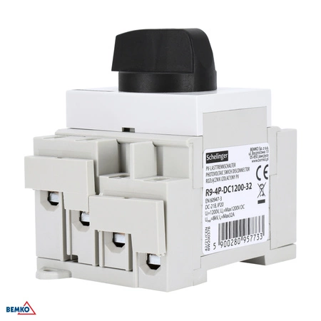 Hlavný odpojovač PV 4-pólový 1200V IP20 32A Schelinger