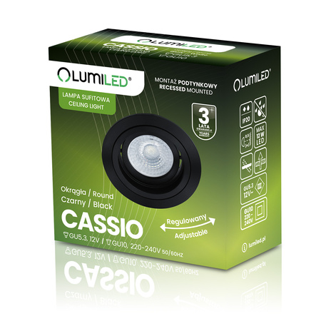 Svietidlo HALOGEN GU10 MR16 kruhové čierne CASSIO LUMILED