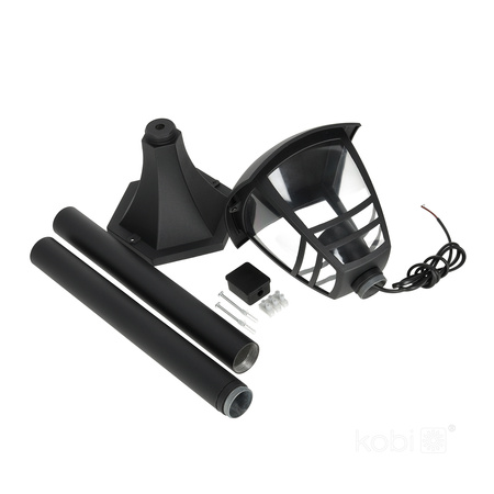 Záhradné svietidlo Vonkajšie stĺpikové stojace LED E27 IP54 čierne Tvio Kobi