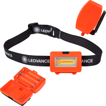 LED hlavová baterka 1,6W 80lm 6500K studená biela oranžová baterka Ledvance