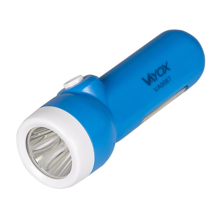 Nabíjateľná LED ručná baterka 100lm 2v1 s bočným svetlom COB 300lm VAYOX