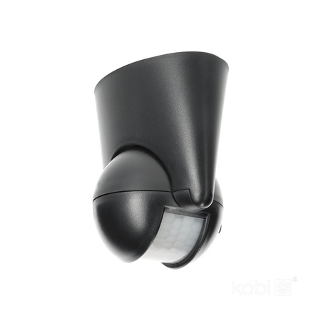 Vonkajší pohybový senzor LX39 IP44 180° PIR čierny Premium Kobi