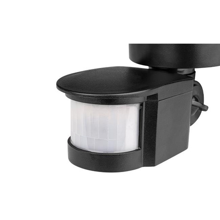 Vonkajší PIR senzor pohybu a súmraku čierny IP44 180° Masterled