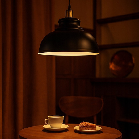 Masterled Stropné svietidlo E27 Čierna biela meď Flara Závesné svietidlo