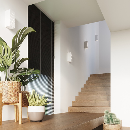 Nástenné svietidlo Nástenné svietidlo E27 Obdĺžnikové biele Moderné Samir Sollux