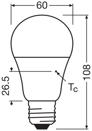 LED žiarovka A60 E27 4,9W = 40W 470lm 2700K teplá biela CRI>97 180° CLASSIC Osram